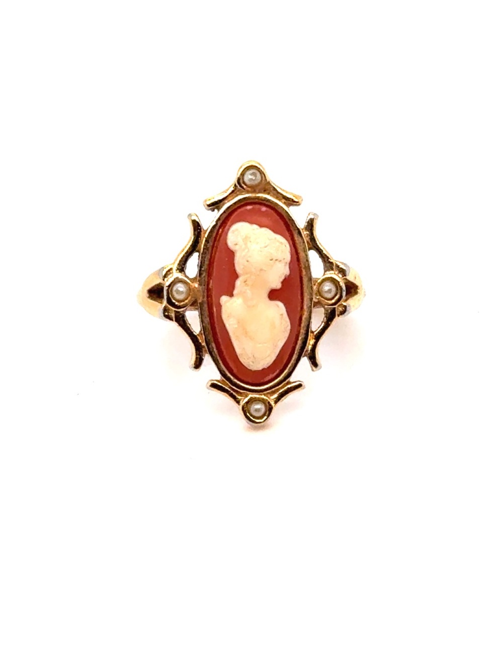 Avon Cameo Portrait Gold-Tone Ring‎